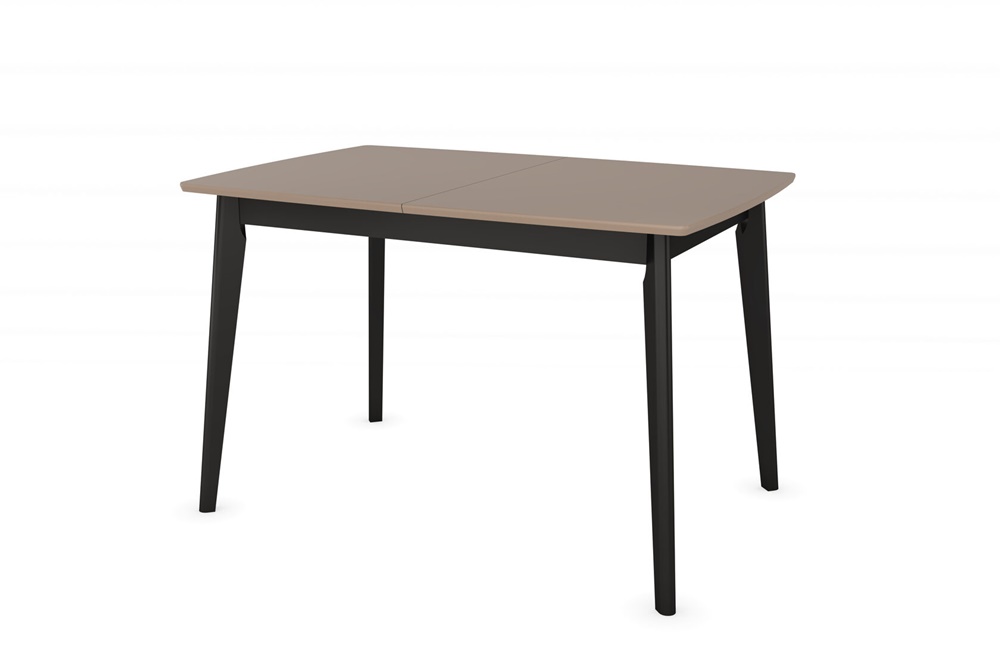 Прямоугольный раскладной стол в скандинавском, цвет: кофе + черный
